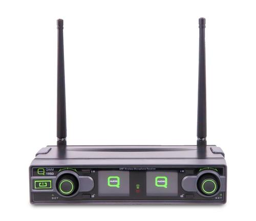 Q-Audio QWM 1950 HH Dual Channel UHF Wireless Microphone Channel 70 (863.1 – 864.9 MHz) - DY Pro Audio