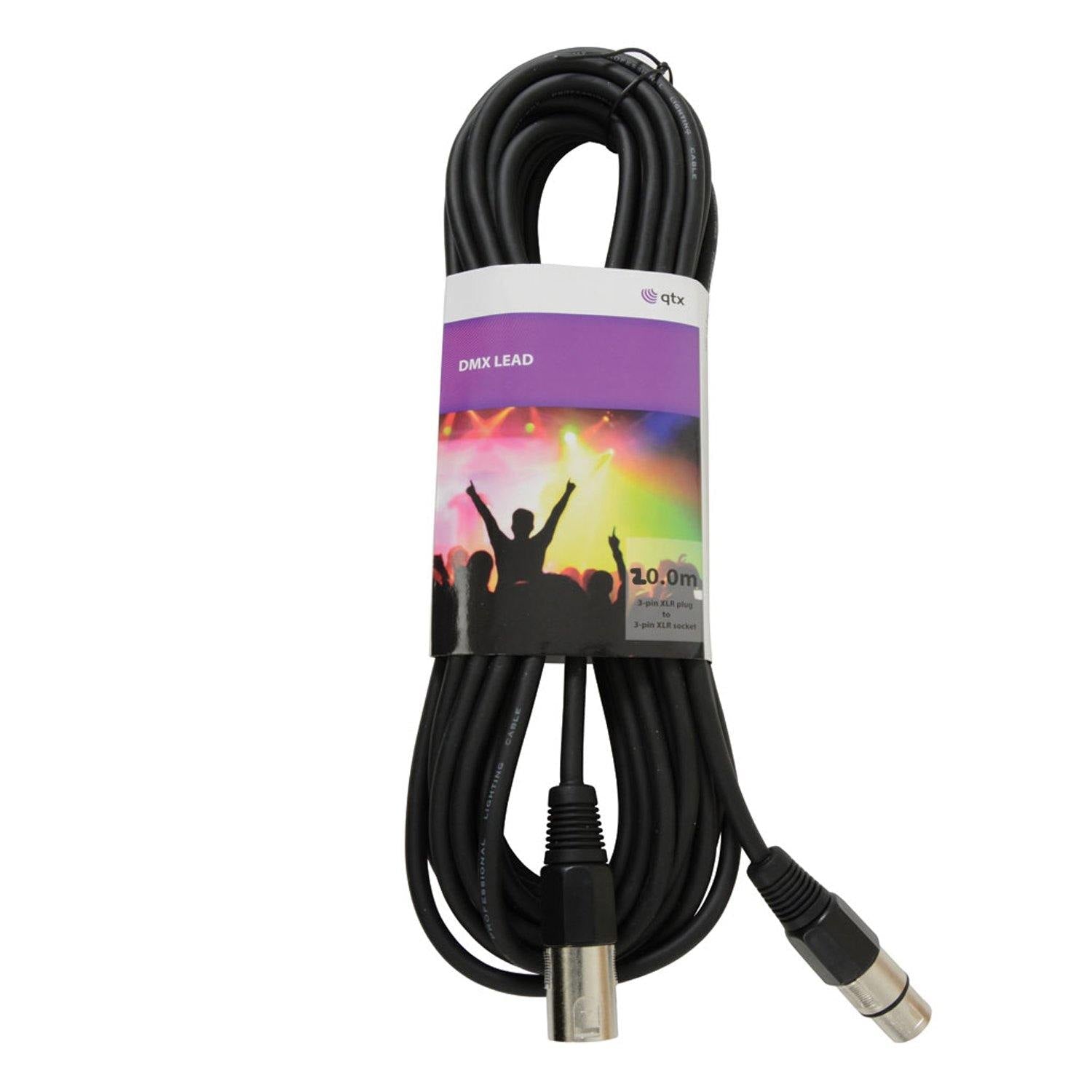 QTX 20M DMX Lighting Cables - DY Pro Audio