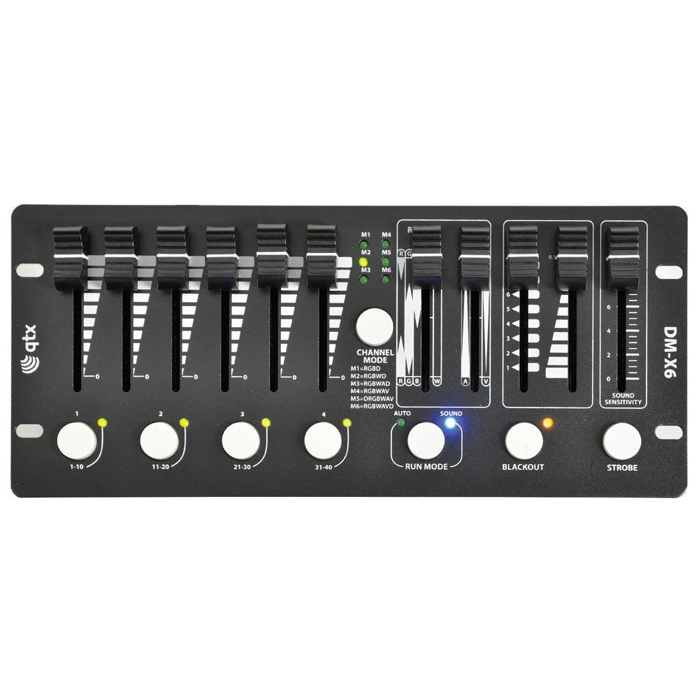 QTX DM-X6 Mini DMX PAR Controller - DY Pro Audio