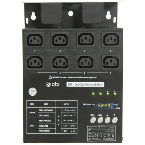 QTX DP4 DIMMER PACK 4CH IEC DMX - DY Pro Audio