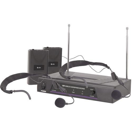 QTX Dual Neckband Microphone VHF Wireless System - DY Pro Audio