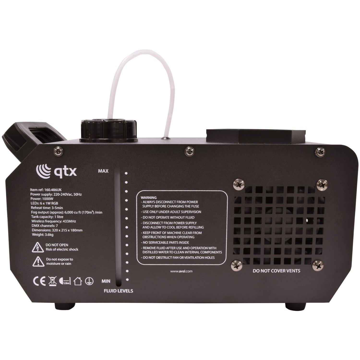 QTX FLARE-1000 Vertical LED Fog Machine - DY Pro Audio
