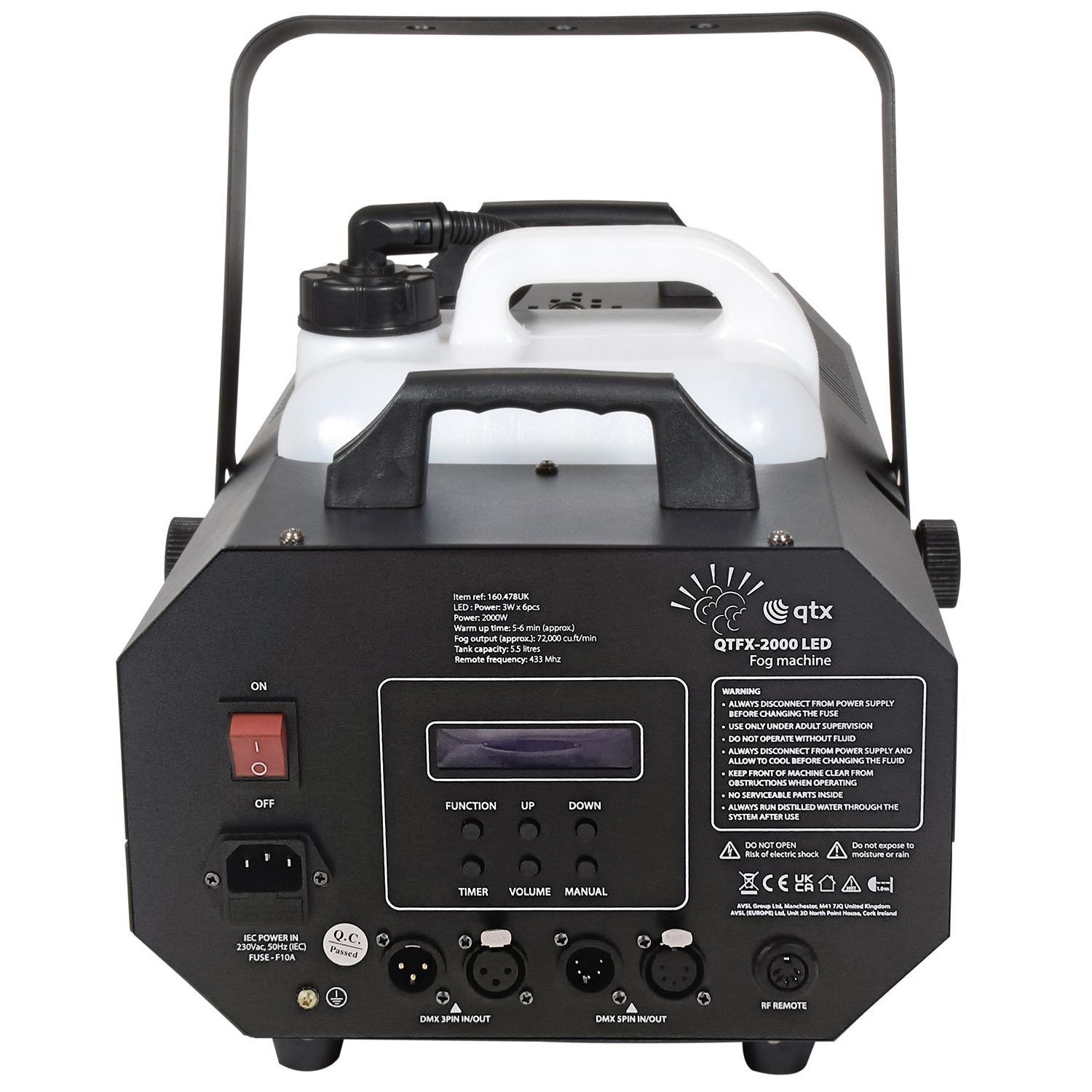 QTX High Power Smart LED Fog Machine 2000W - DY Pro Audio