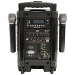 QTX PAV8 portable PA set + 2 UHF mics, CD/DVD, USB/SD & Bluetooth - DY Pro Audio