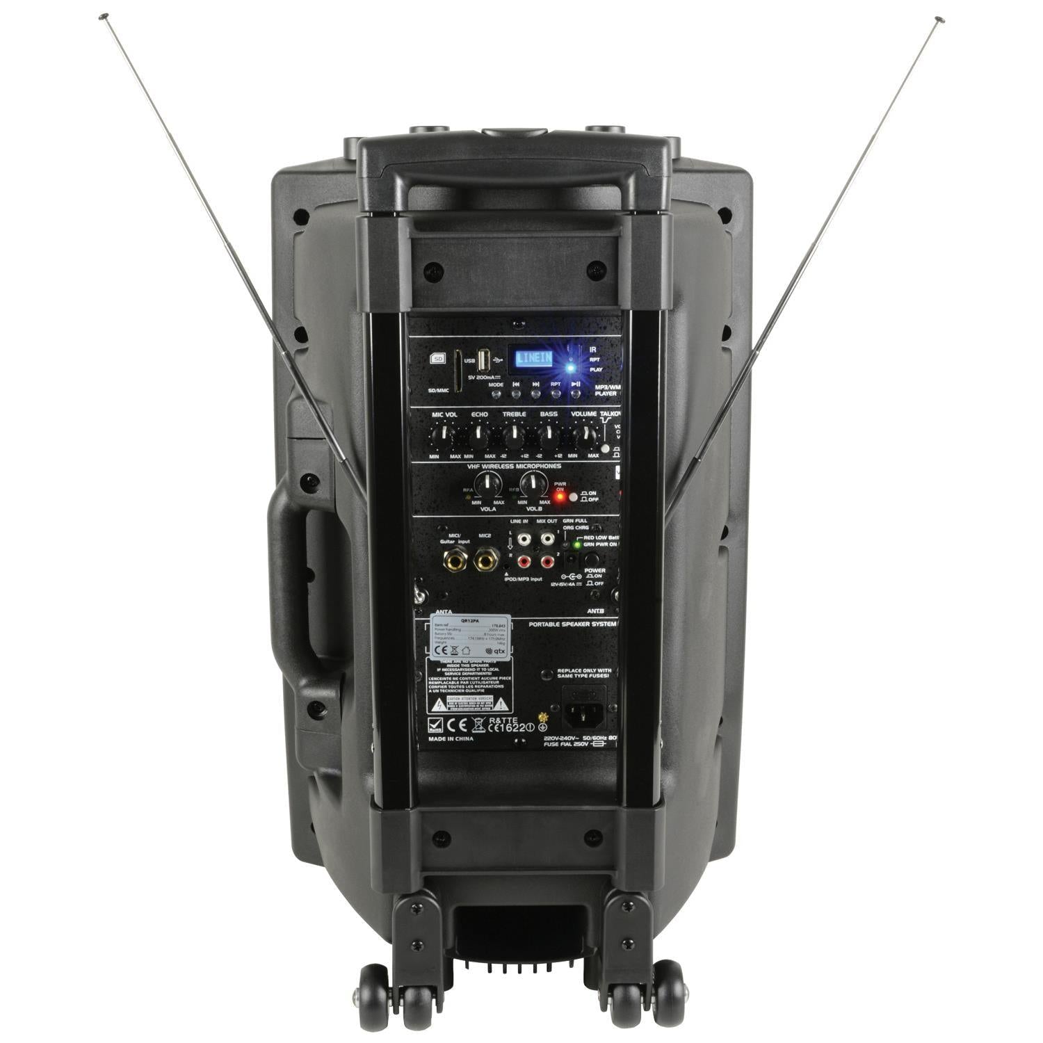 QTX QR12PA Portable PA 12 inch Portable PA System - DY Pro Audio