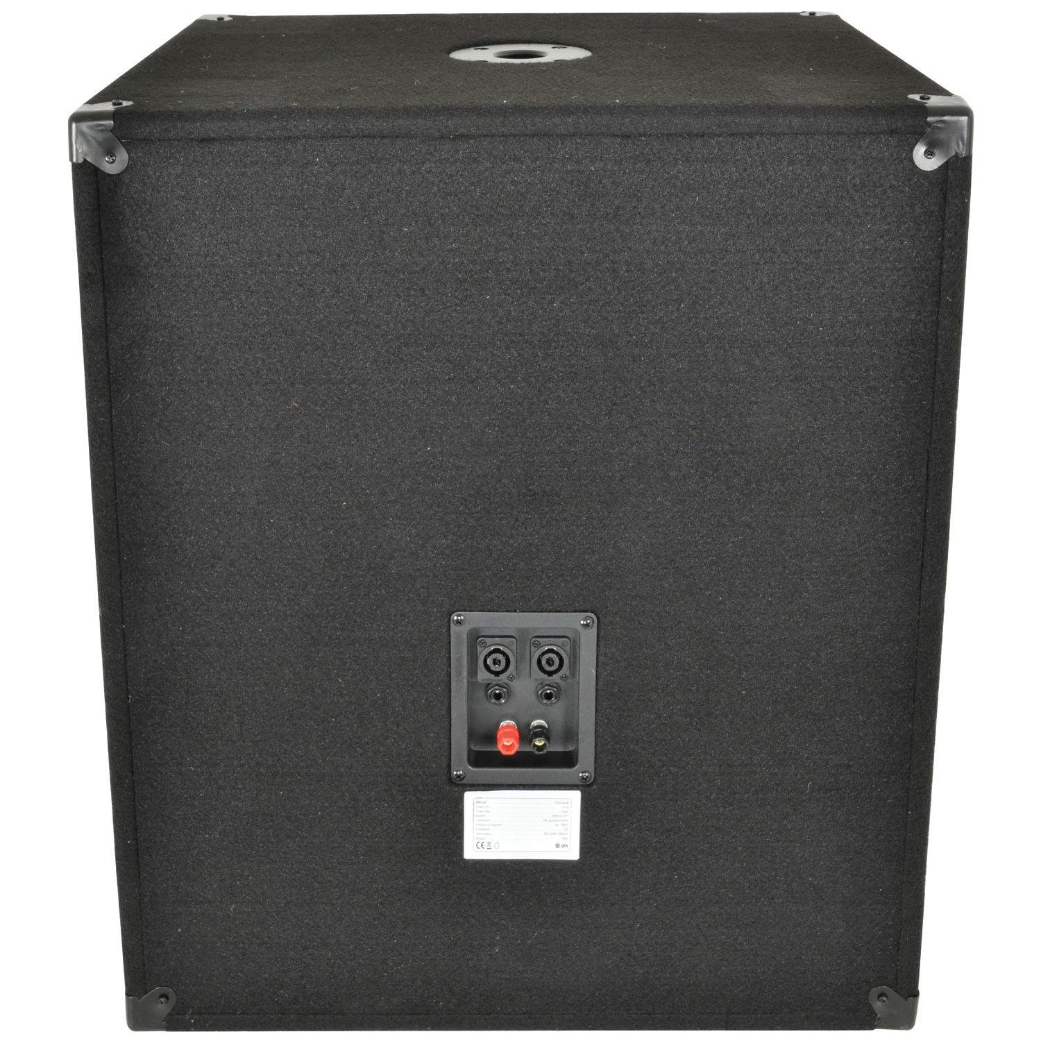 QTX QT15S 15" Subwoofer Bass Bin Box - DY Pro Audio