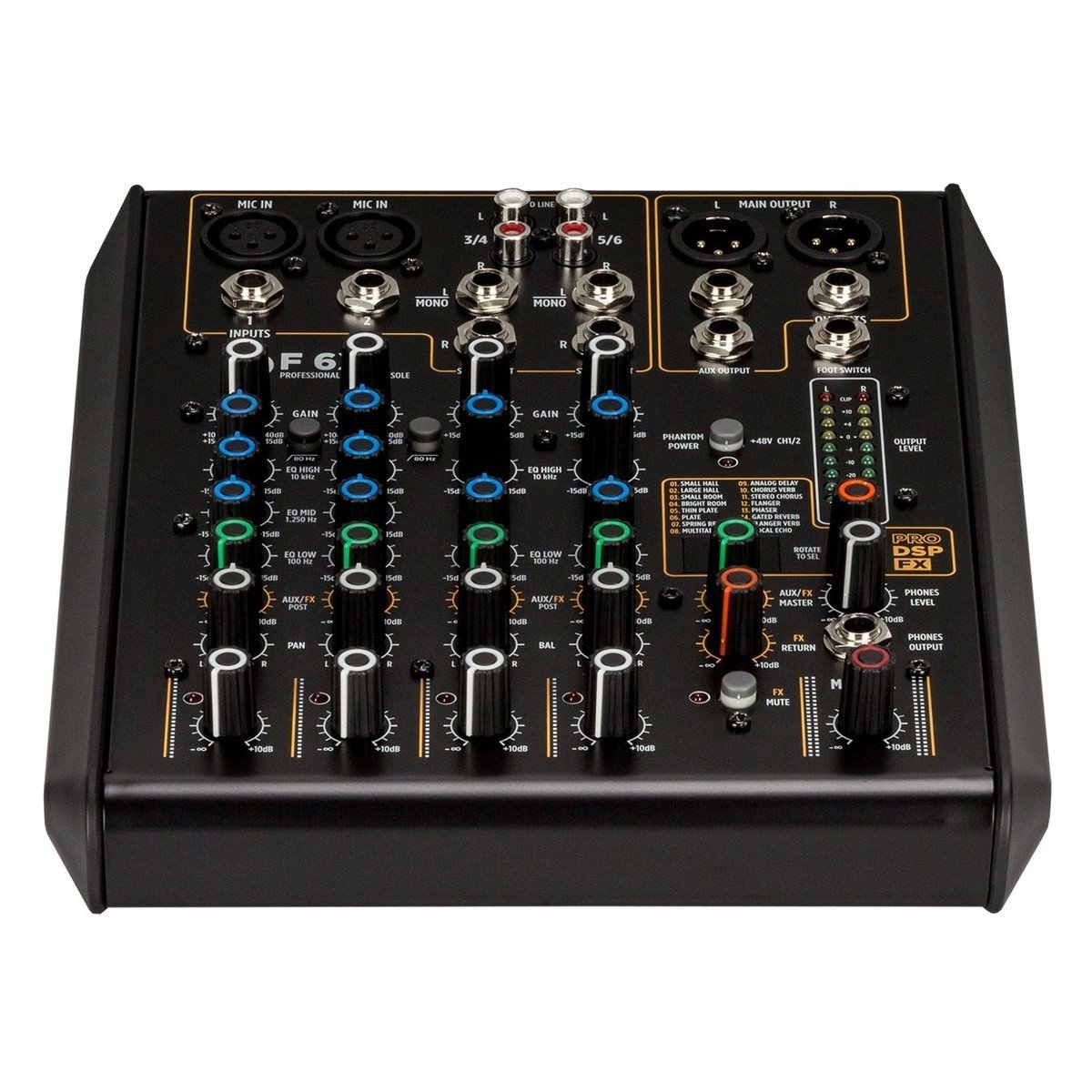 RCF F 6X 6-Channel Mixer with Multi-FX  - DY Pro Audio