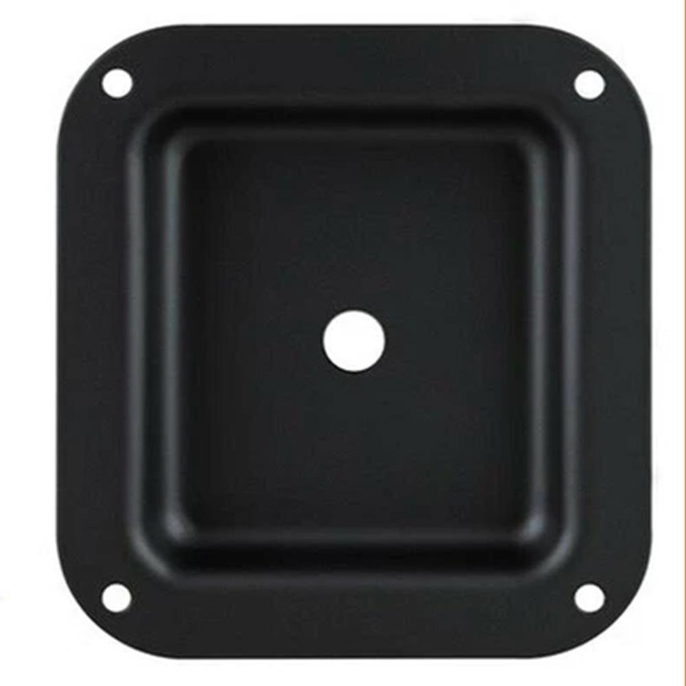 Recess Dish Punched for 1 x Jack Sockets Connector Black | Metal - DY Pro Audio