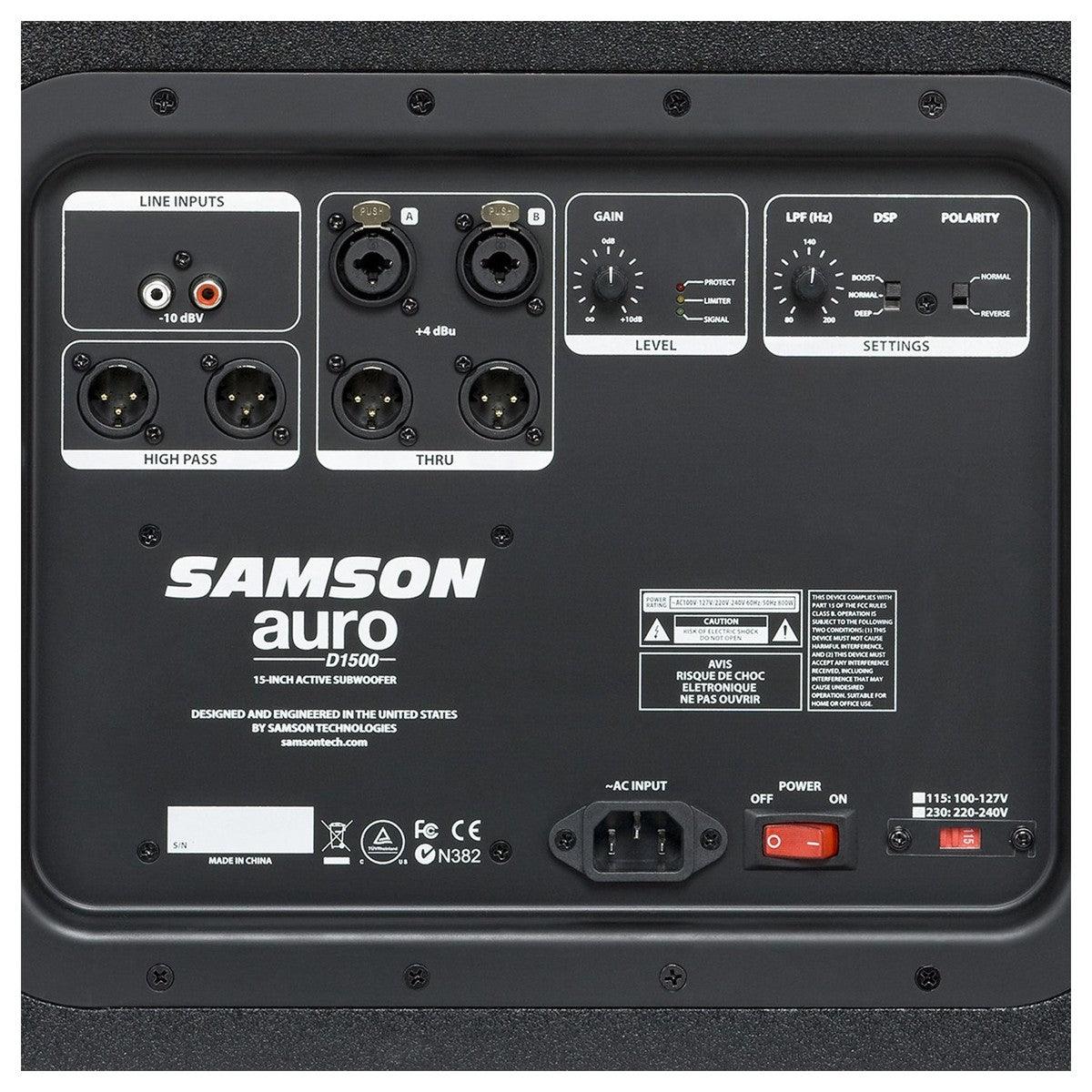 Samson Auro D1500 Active Subwoofer - DY Pro Audio