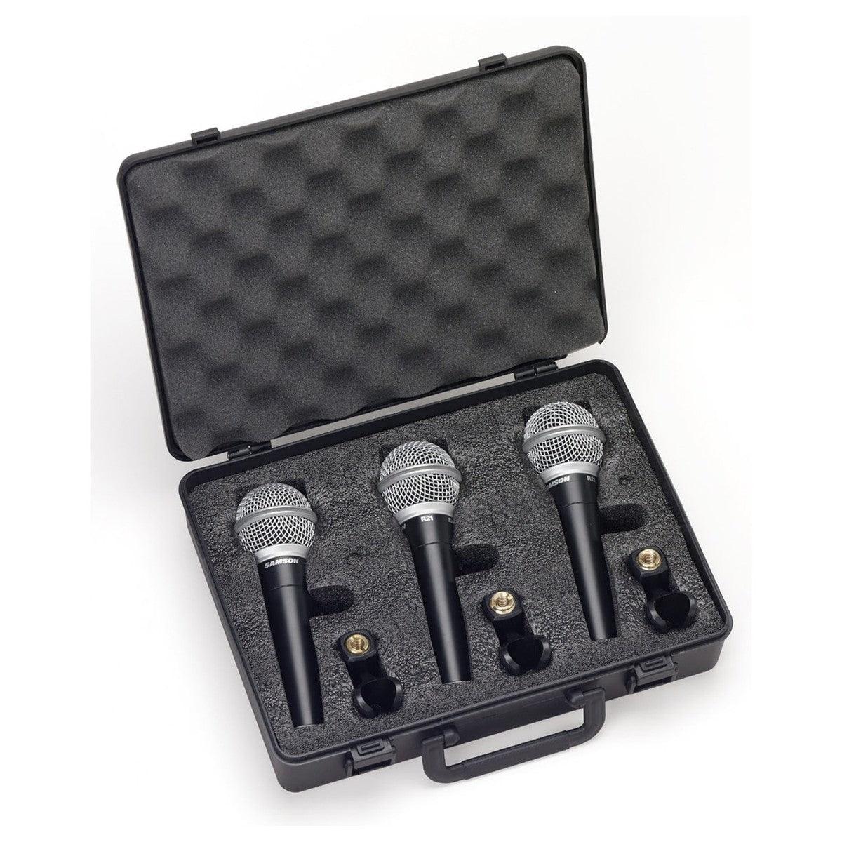 Samson R21 Cardiod Dynamic Microphone 3 Pack - DY Pro Audio