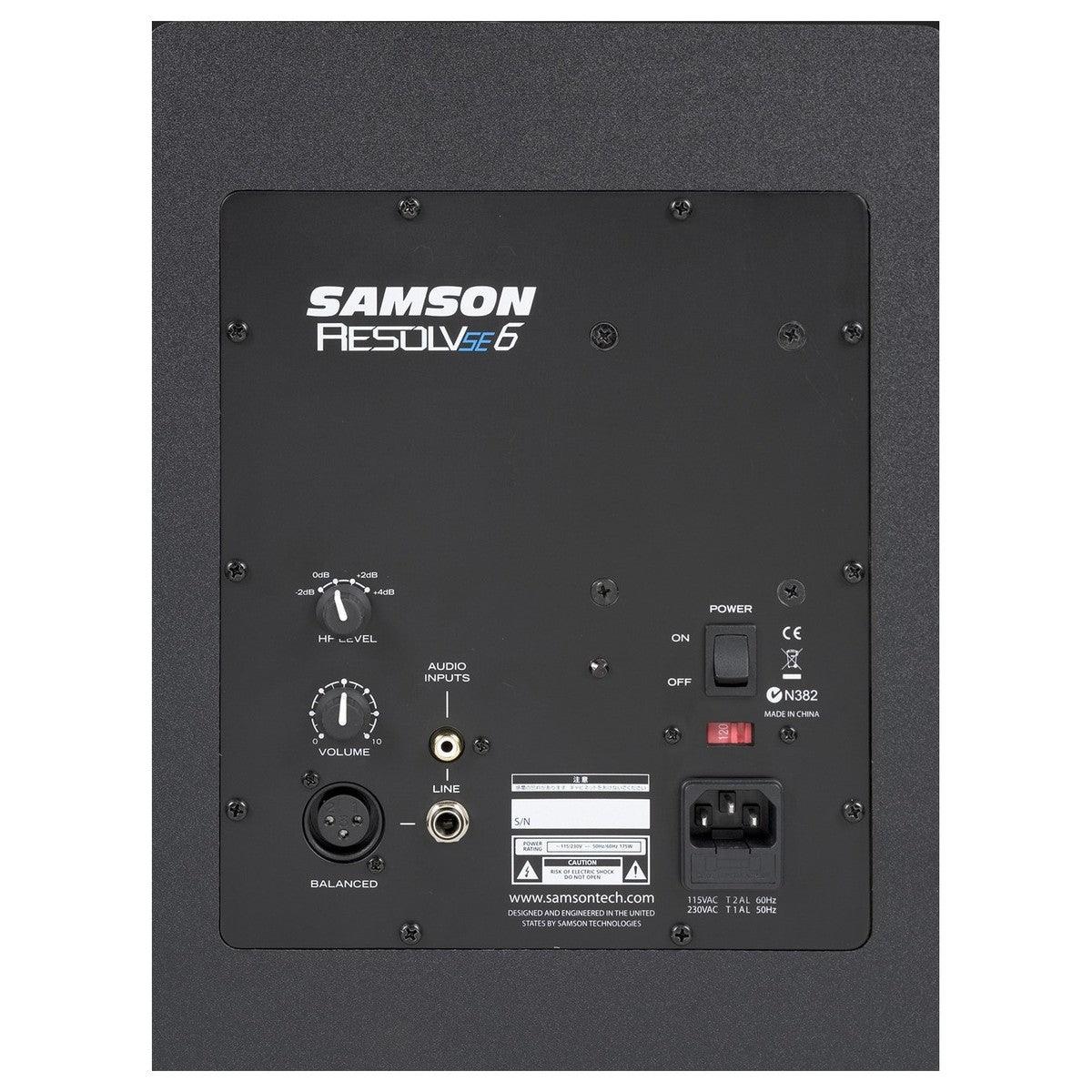Samson Resolv SE6 Active Studio Monitor, Single - DY Pro Audio