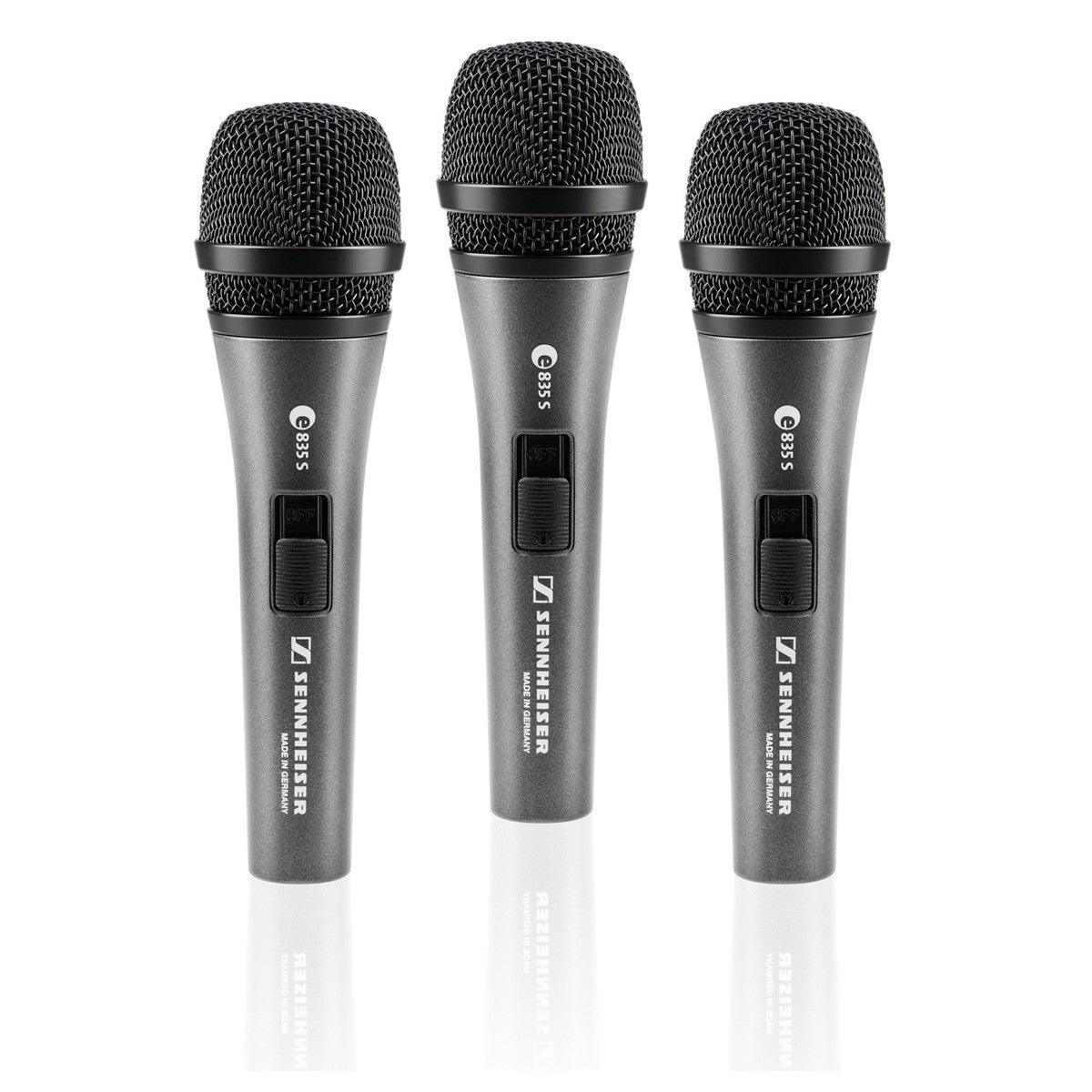Sennheiser Evolution 3-pack E835-S Switched Microphone Bundle - DY Pro Audio