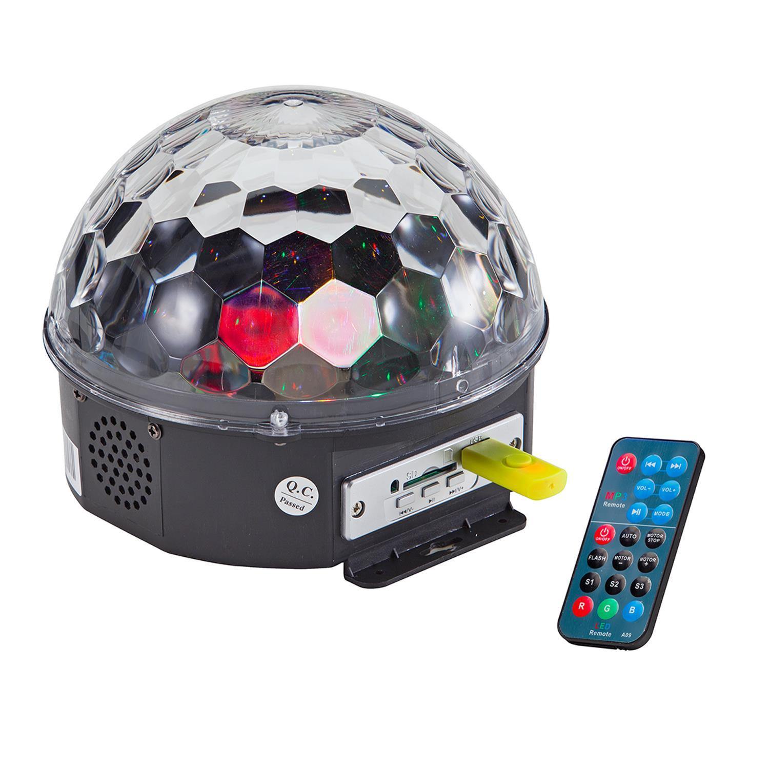 Soundsation CB-360 6x3w RGB LED Crystal Ball - DY Pro Audio