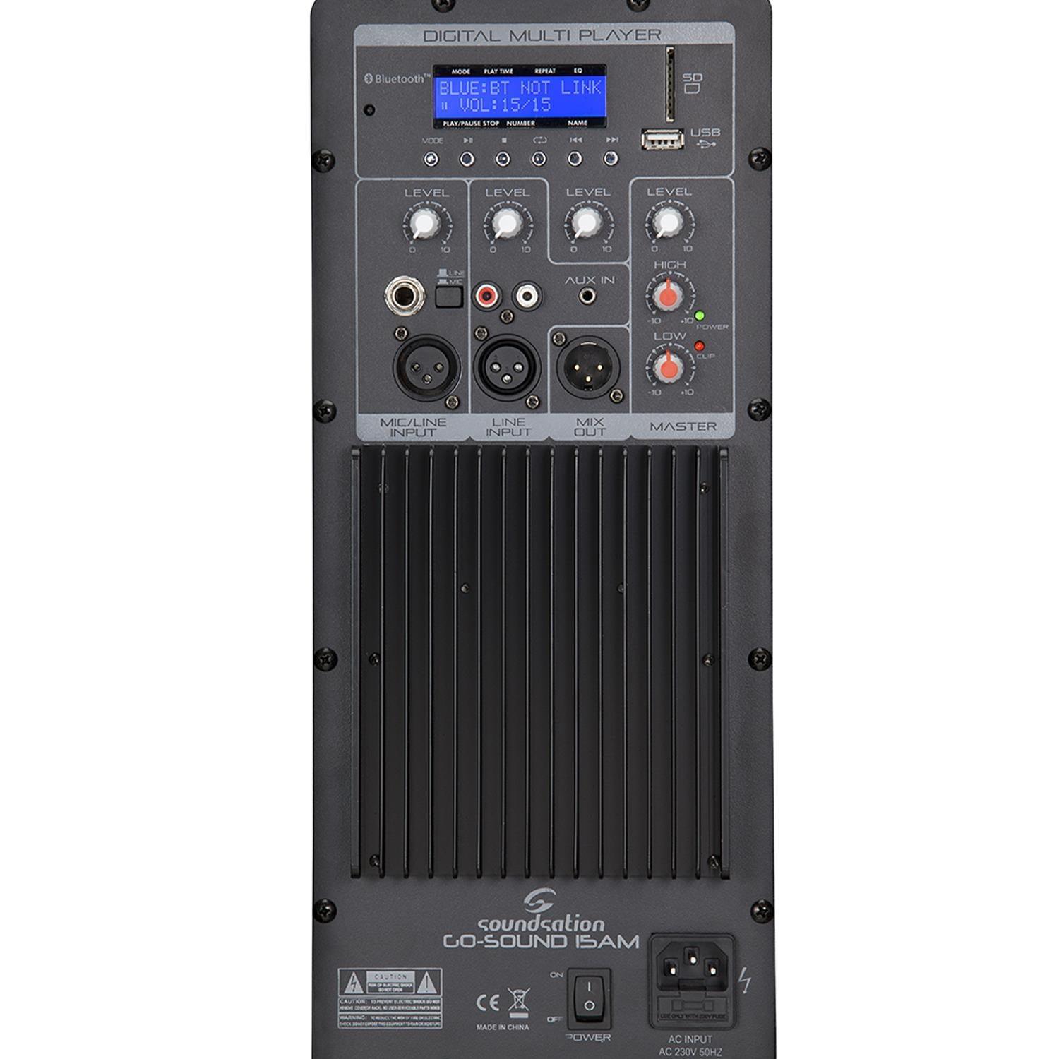 Soundsation Go-Sound 15AM 15" Active Speaker with MP3, Bluetooth - DY Pro Audio