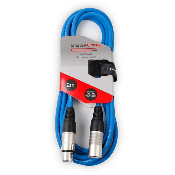 Stagecore 2m Blue XLR Microphone Cable