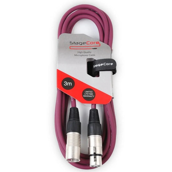 Stagecore 3m Purple XLR Microphone Cable