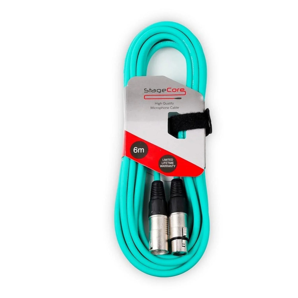 Stagecore 6m Green XLR Microphone Cable