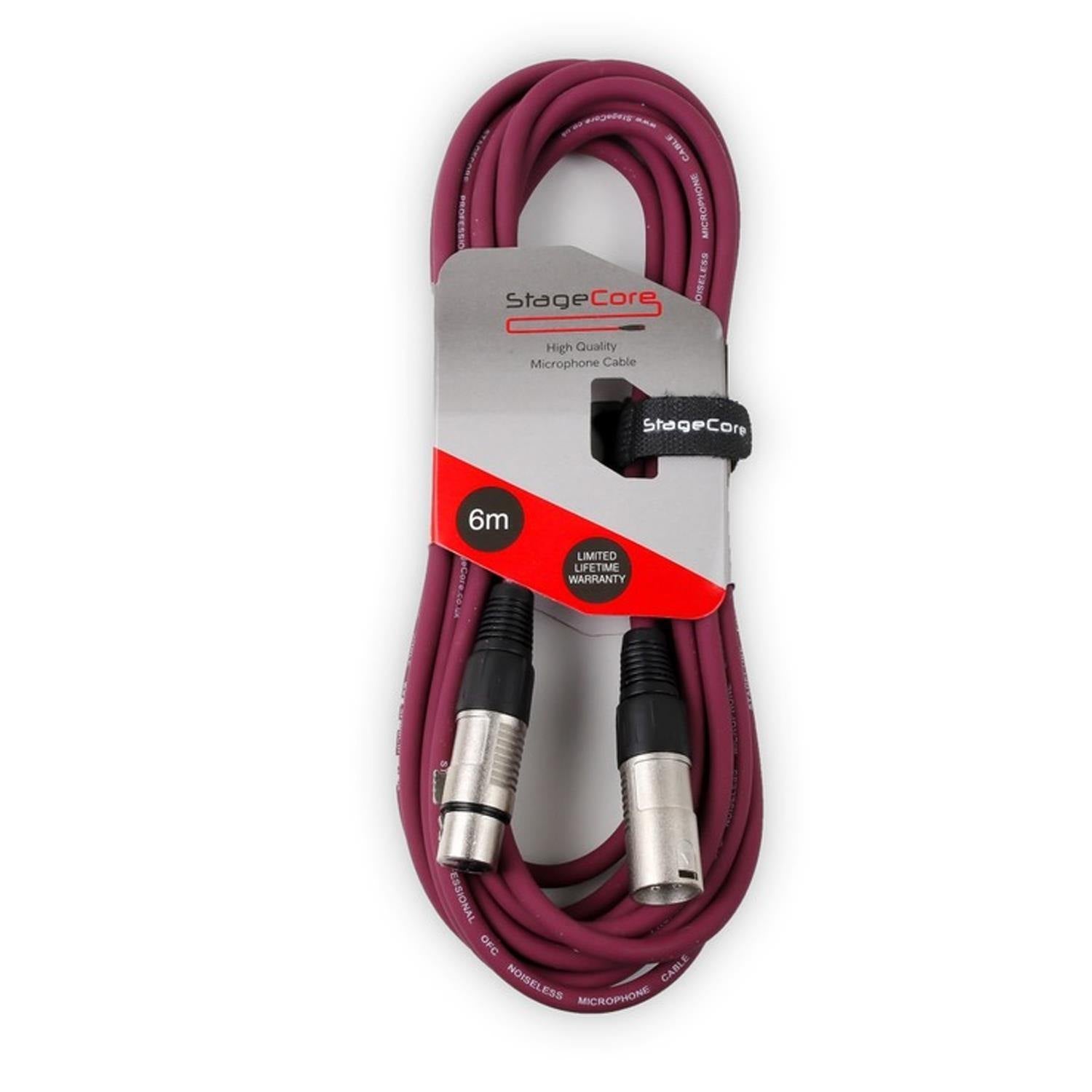 Stagecore CORE 350 6m Purple XLR Microphone Cable - DY Pro Audio