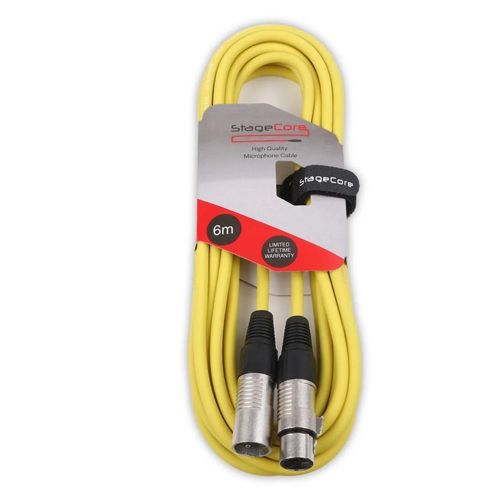 Stagecore 6m Yellow XLR Microphone Cable