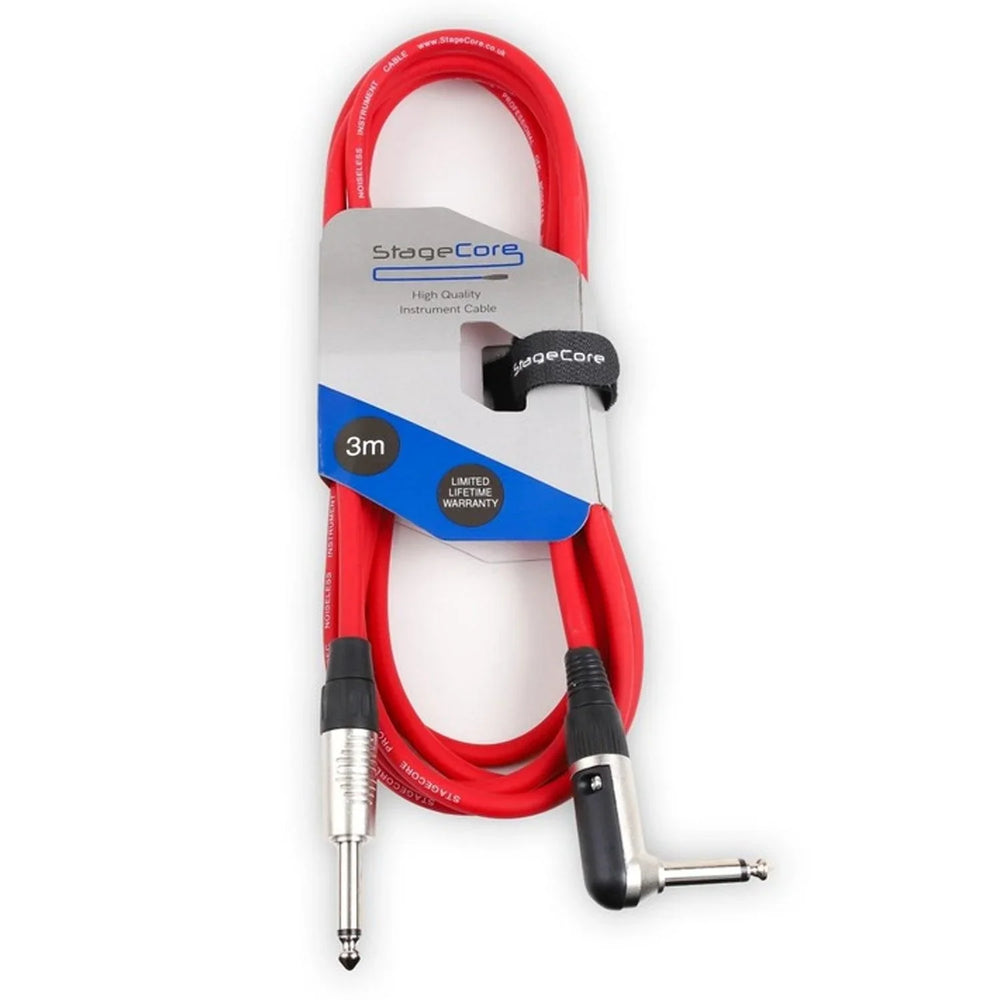 StageCore Core140 3M Red Straight to Right Jack Lead