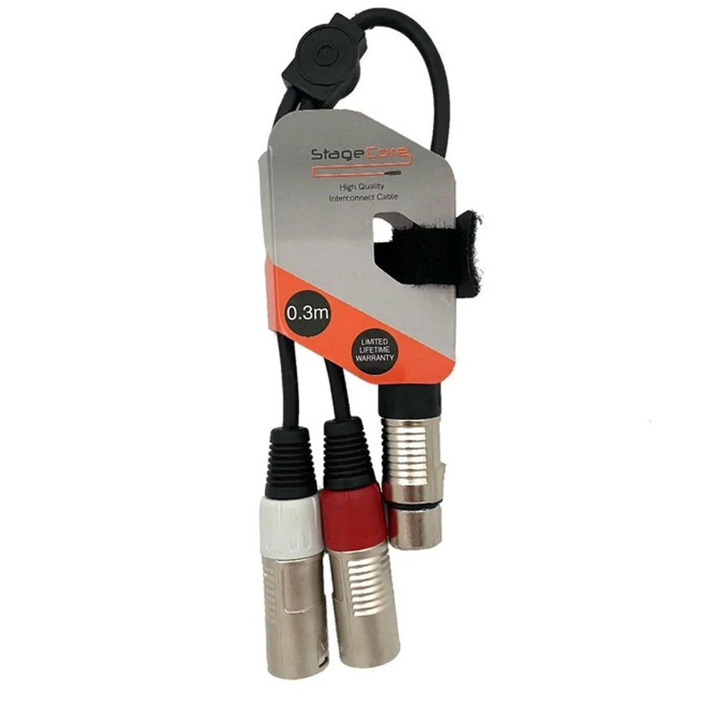 Stagecore iCORE 920 300mm 2 x Male to 1 x Female Splitter Cable