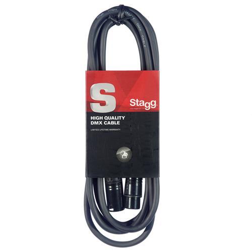 Stagg 0.5M Black DMX Lighting Cable (3 Pin) - DY Pro Audio