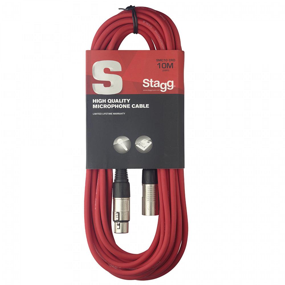 Stagg 10m Microphone XLR Cable Red - DY Pro Audio