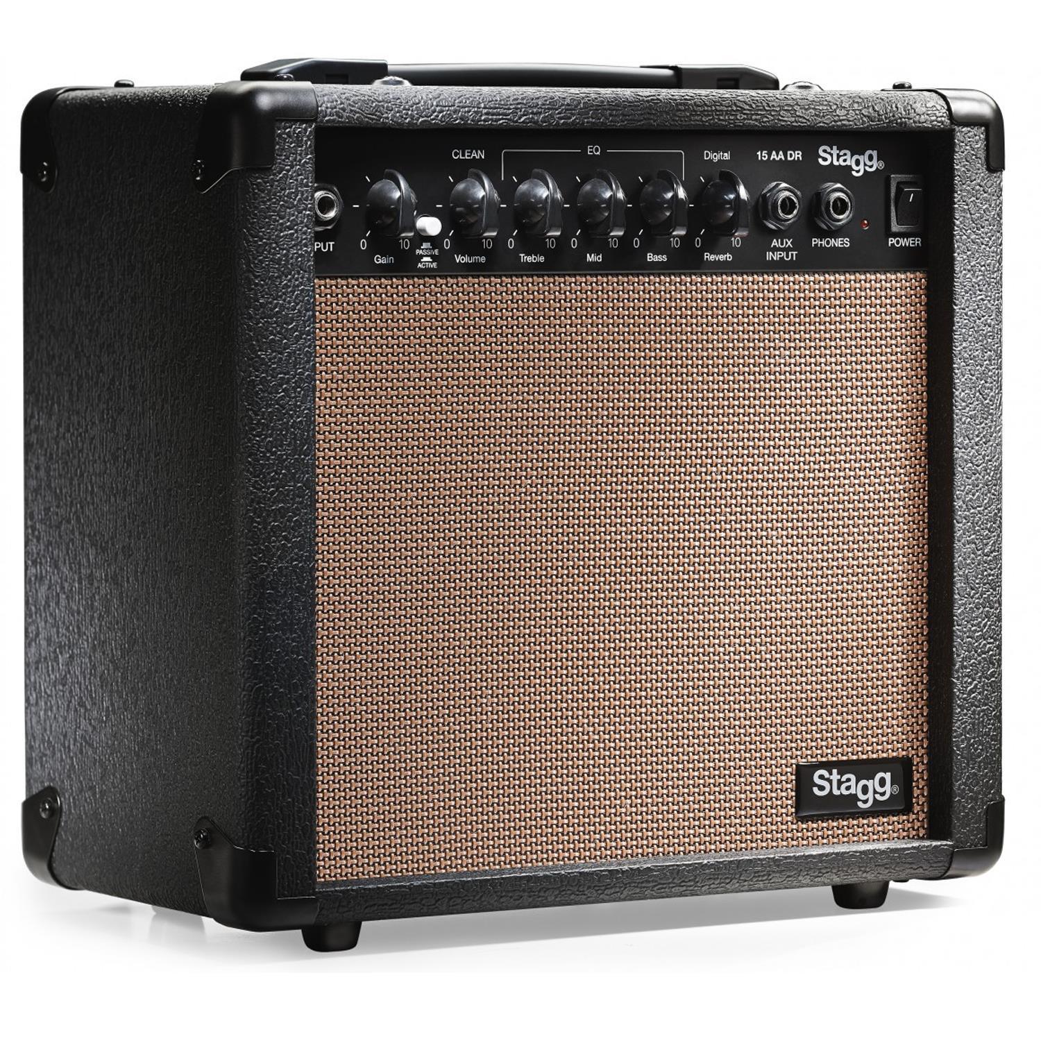 Stagg 15-watt Digital Reverb Acoustic Guitar Amplifier - DY Pro Audio