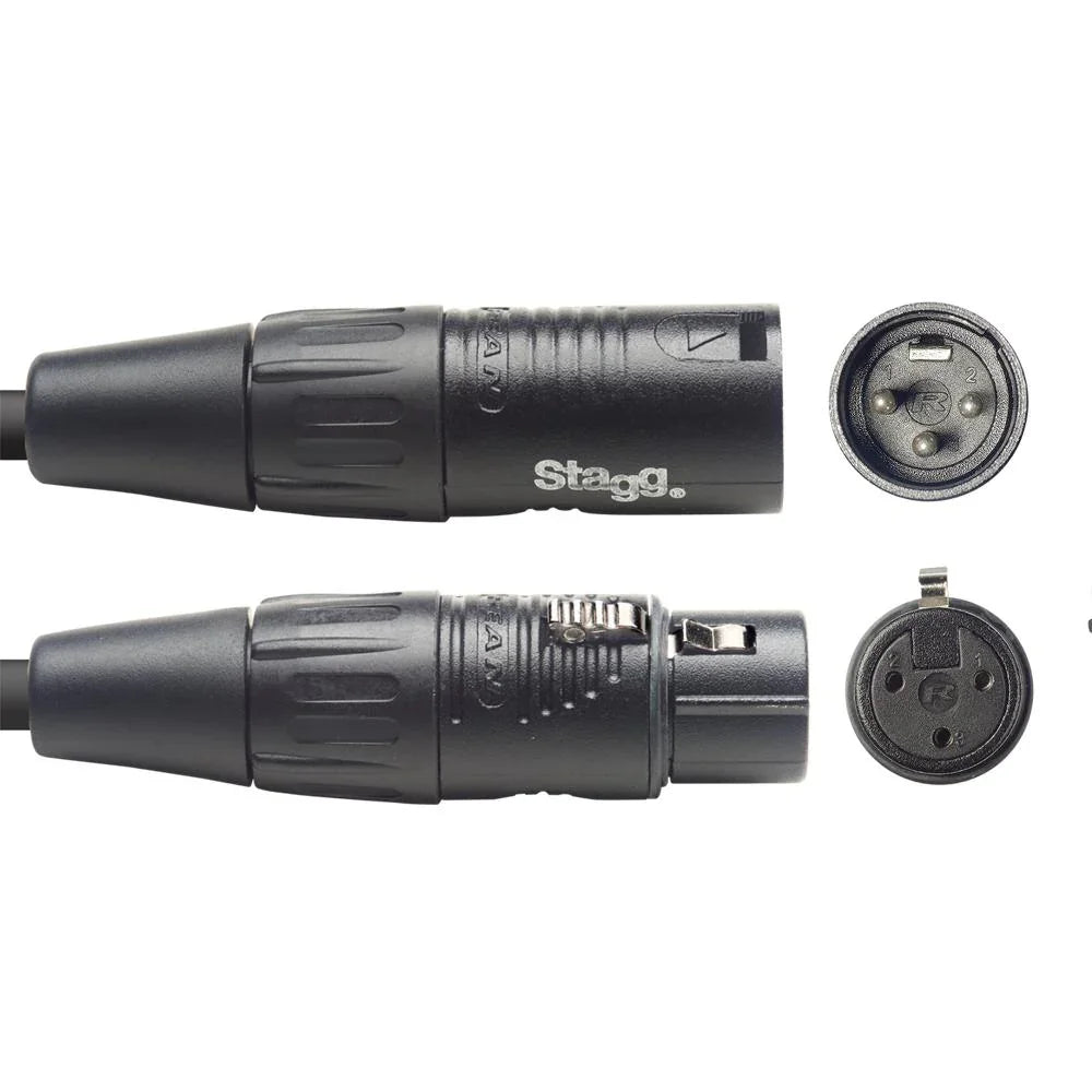 Stagg NDX1,5R-3 1.5M N-Series DMX Lighting Cable Lead
