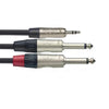 Stagg 3m 3.5mm Stereo Jack to 2 x 1/4" Mono Jack | NYC3/MPS2PR - DY Pro Audio