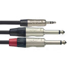 Stagg 3m 3.5mm Stereo Jack to 2 x 1/4" Mono Jack | NYC3/MPS2PR - DY Pro Audio