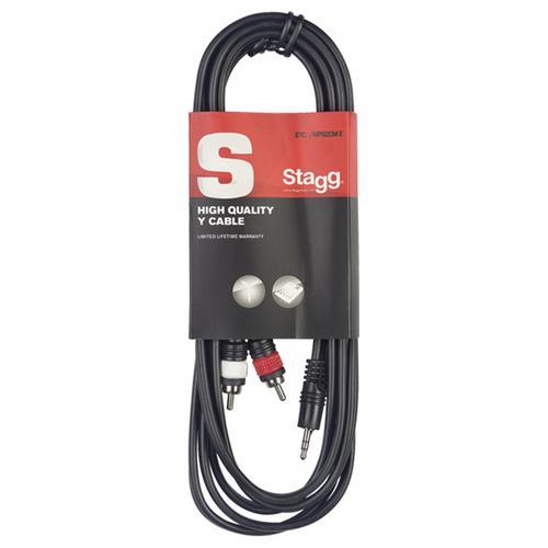 Stagg 6m 3.5mm to RCA Phono | SYC6/MPSB2CM E - DY Pro Audio
