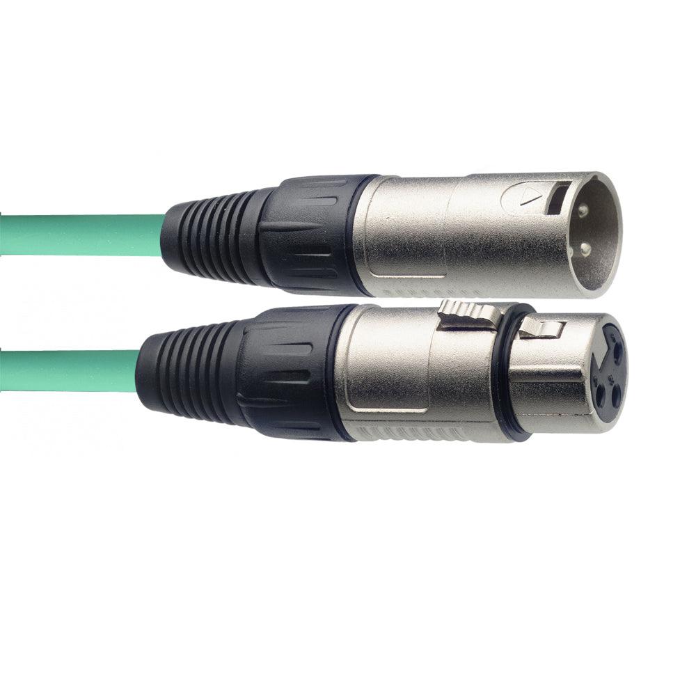 Stagg 6m Microphone XLR Cable Green - DY Pro Audio