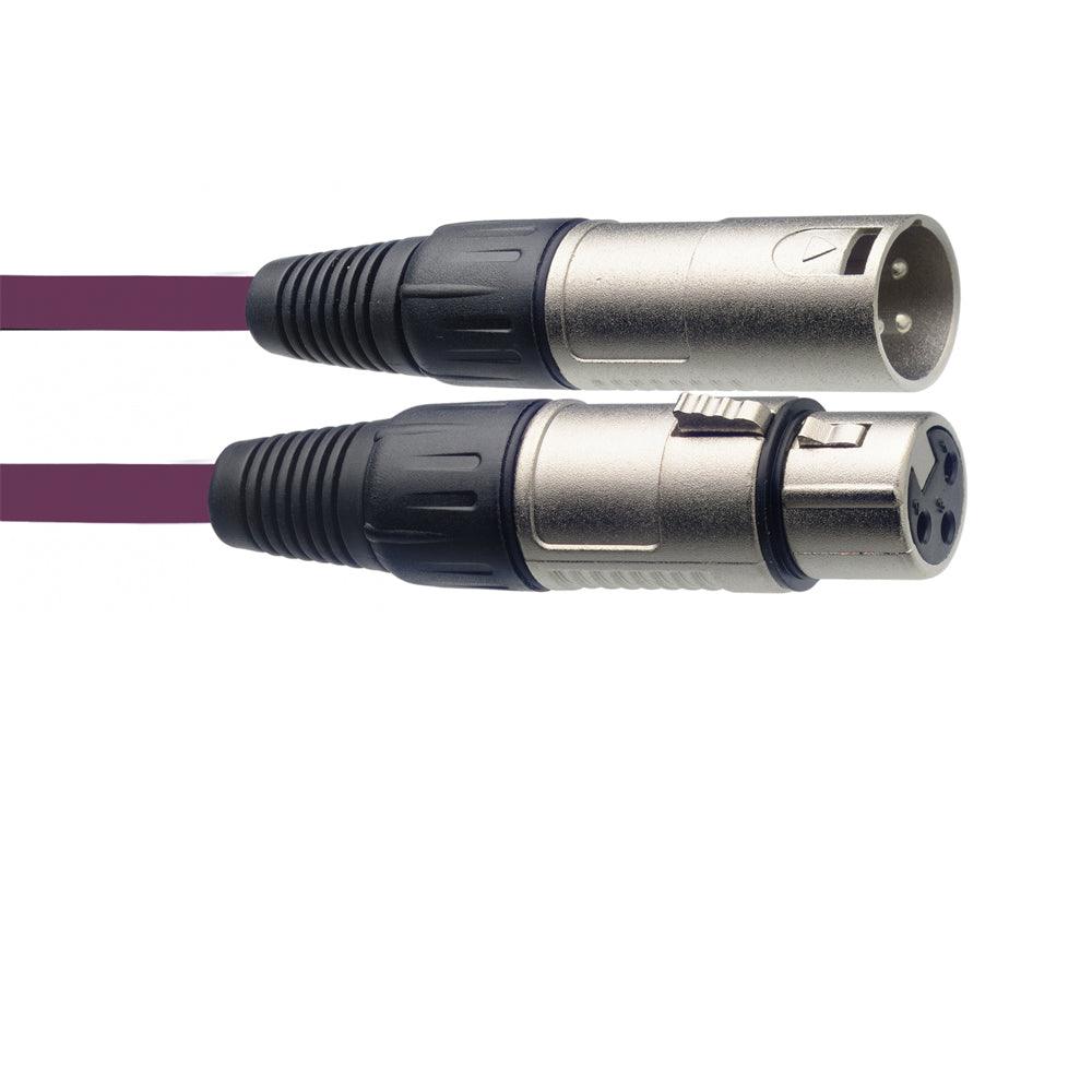 Stagg 6m Microphone XLR Cable Purple - DY Pro Audio