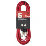 Stagg 6m Microphone XLR Cable Red - DY Pro Audio