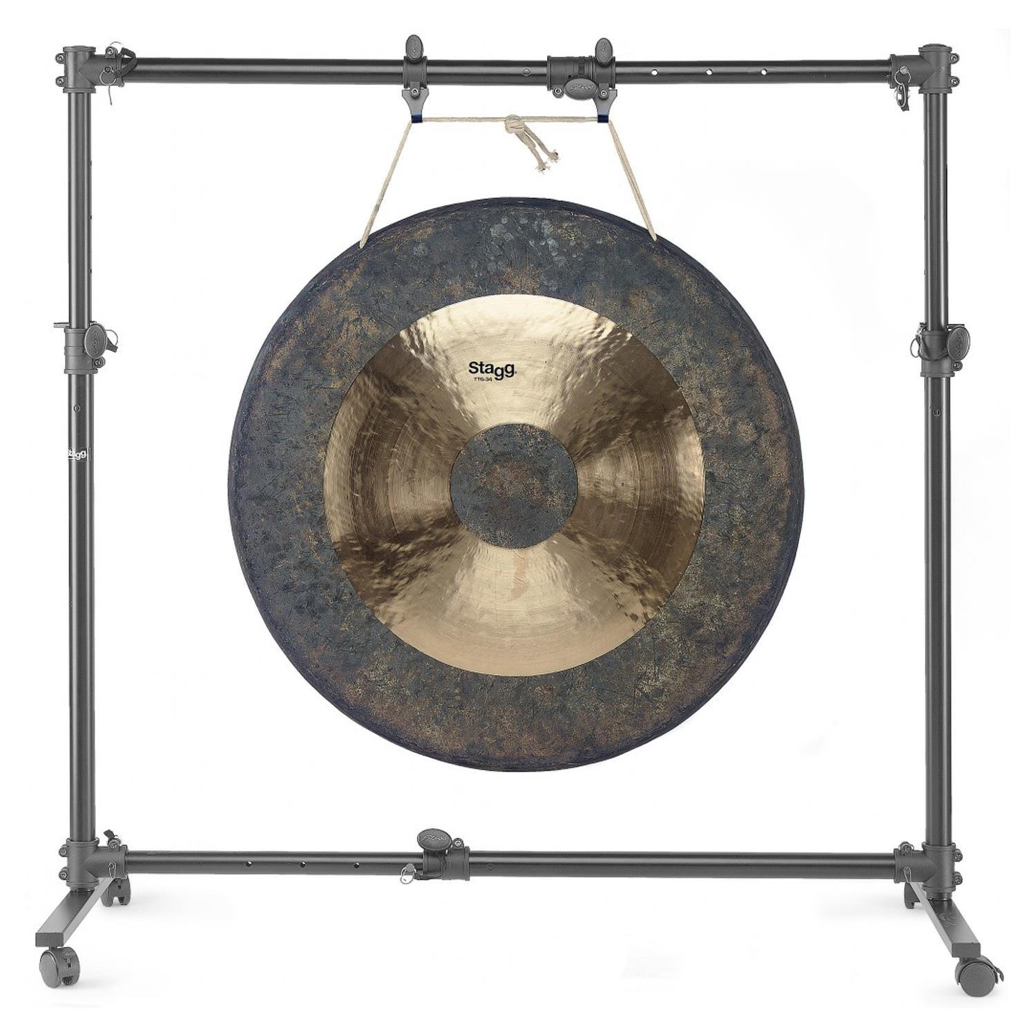 Stagg GOS-1538 Adjustable Large Gong Stand with Wheels - DY Pro Audio