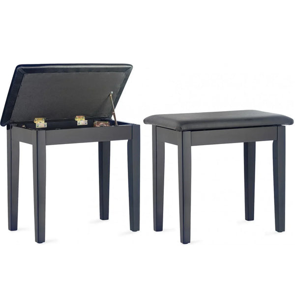 Stagg PBF23 BKM SBK Matt Black Piano Bench with Storage - DY Pro Audio