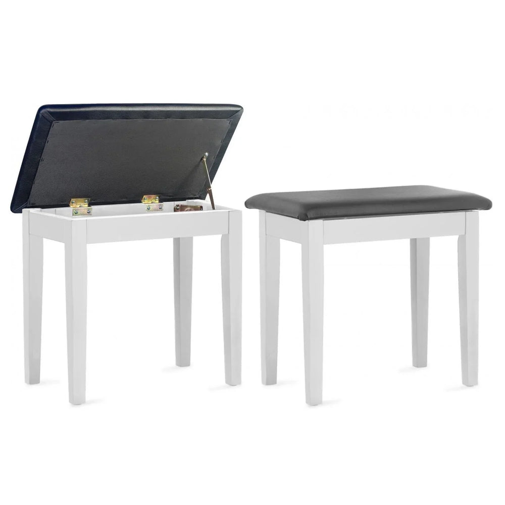 Stagg PBF23 WHM SBK White Piano Bench with Storage - DY Pro Audio