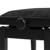 Stagg PBH 390 BKM VBK Matt Black Hydraulic Piano Bench with Velvet Top - DY Pro Audio
