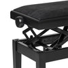 Stagg PBH 390 BKM VBK Matt Black Hydraulic Piano Bench with Velvet Top - DY Pro Audio