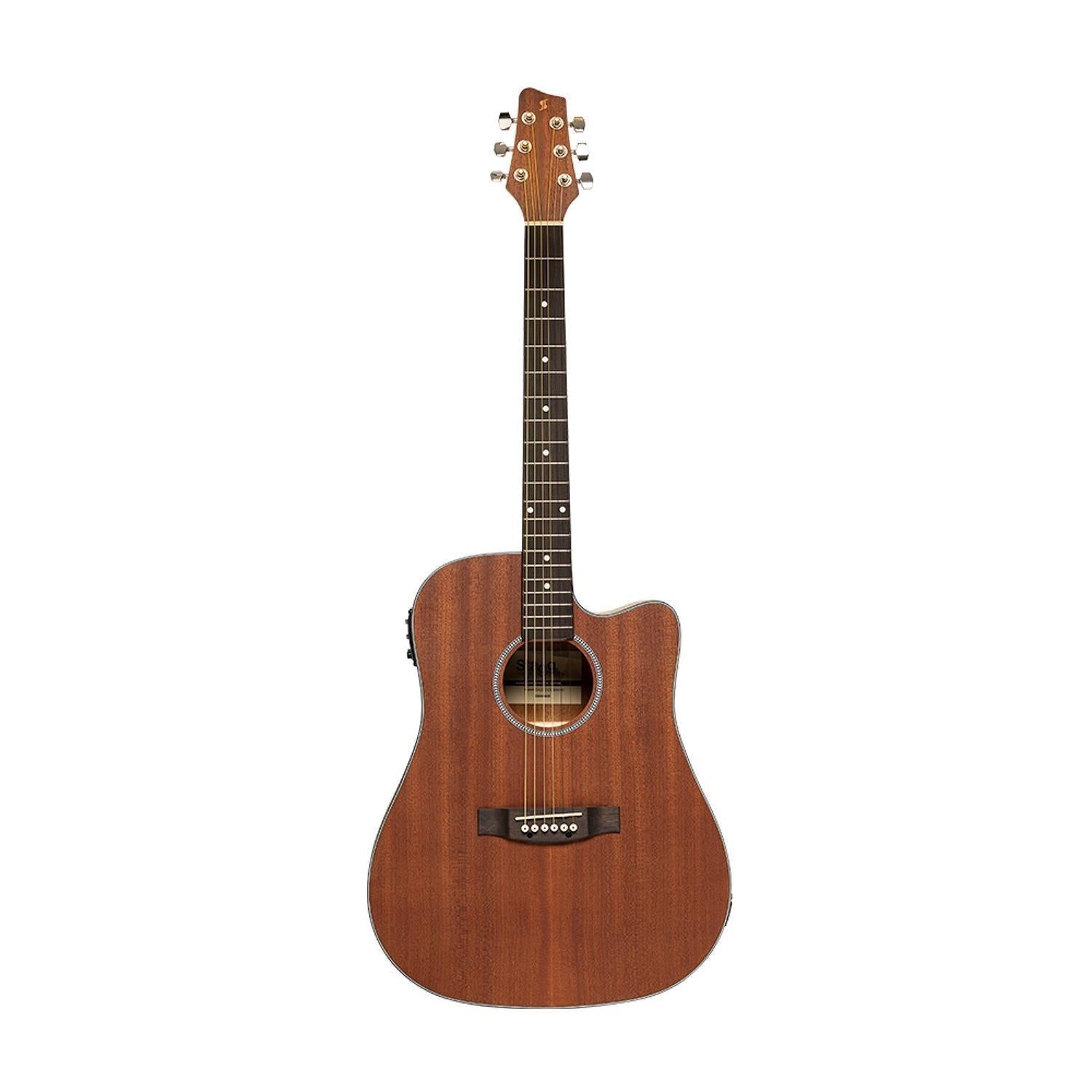 Stagg SA25 DCE MAHO Electro-Acoustic Dreadnought Guitar with Cutaway - DY Pro Audio