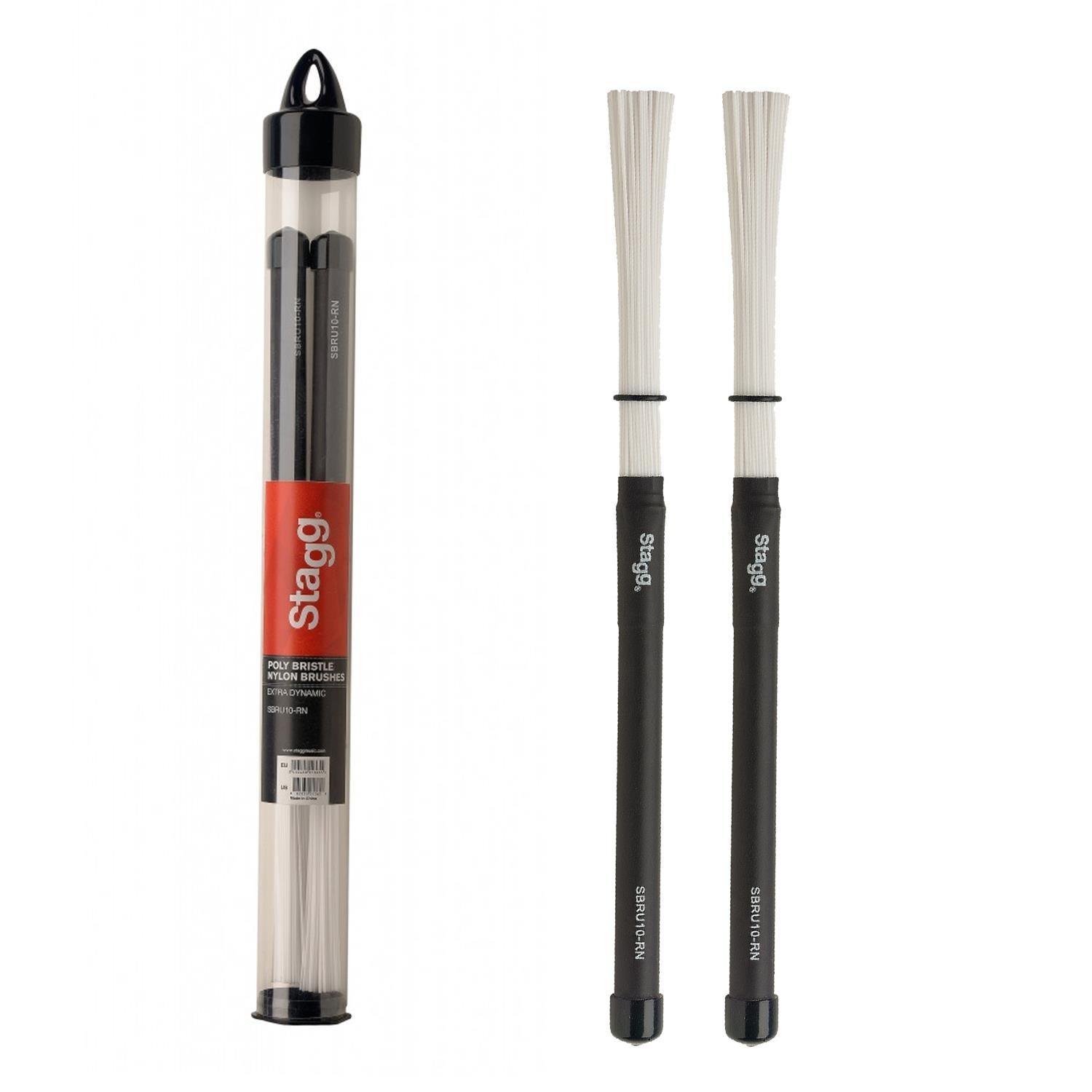 Stagg SBRU10-RN Bristle Nylon Brushes With Rubber Handle - DY Pro Audio