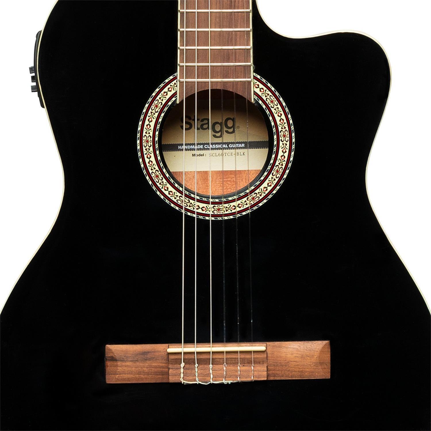 Stagg SCL60 TCE-BLK Acoustic-Electric Classical Guitar with EQ - DY Pro Audio