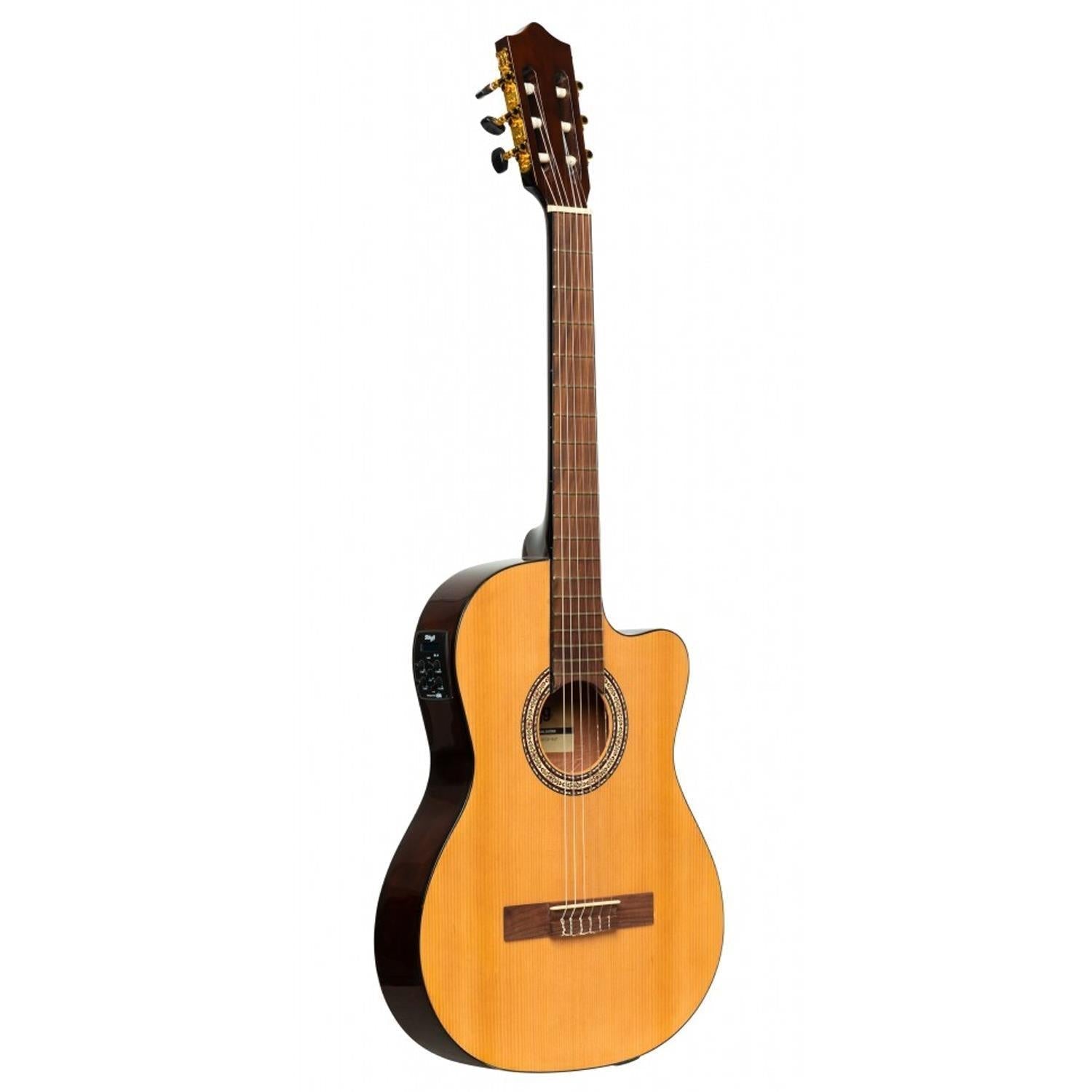 Stagg SCL60 TCE-NAT Acoustic-Electric Classical Guitar with EQ - DY Pro Audio