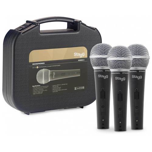 Stagg SDM50 (3 Pack) Cardioid Dynamic Microphone | SDM50-3 - DY Pro Audio