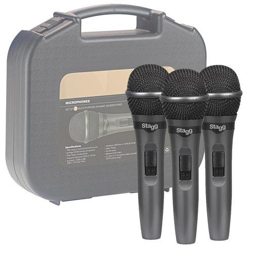 Stagg SDMP15-3 Plastic handheld Microphones (3 Pack) - DY Pro Audio