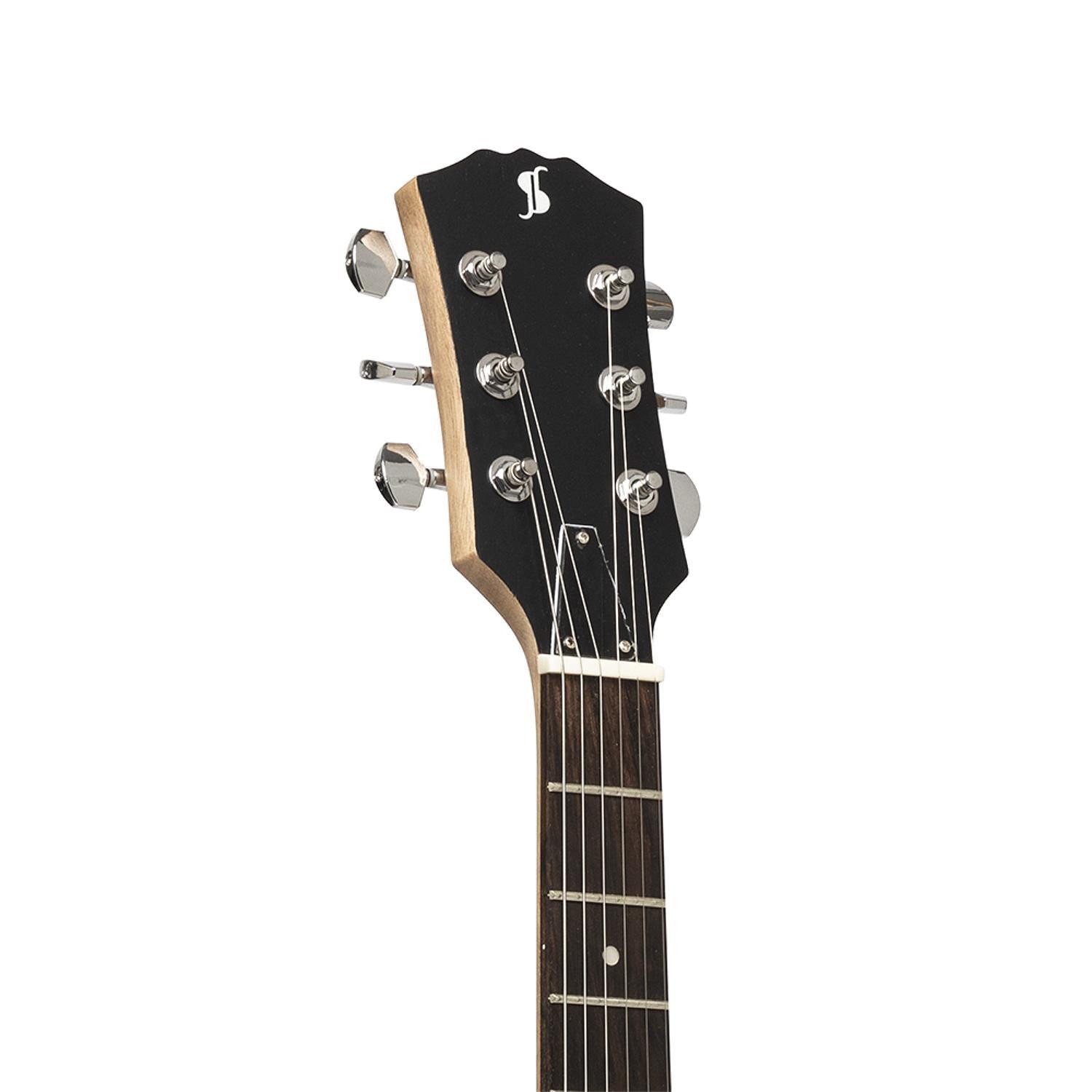 Stagg SEL-HB90 BLK Black Standard Mahogany Electric Guitar - DY Pro Audio