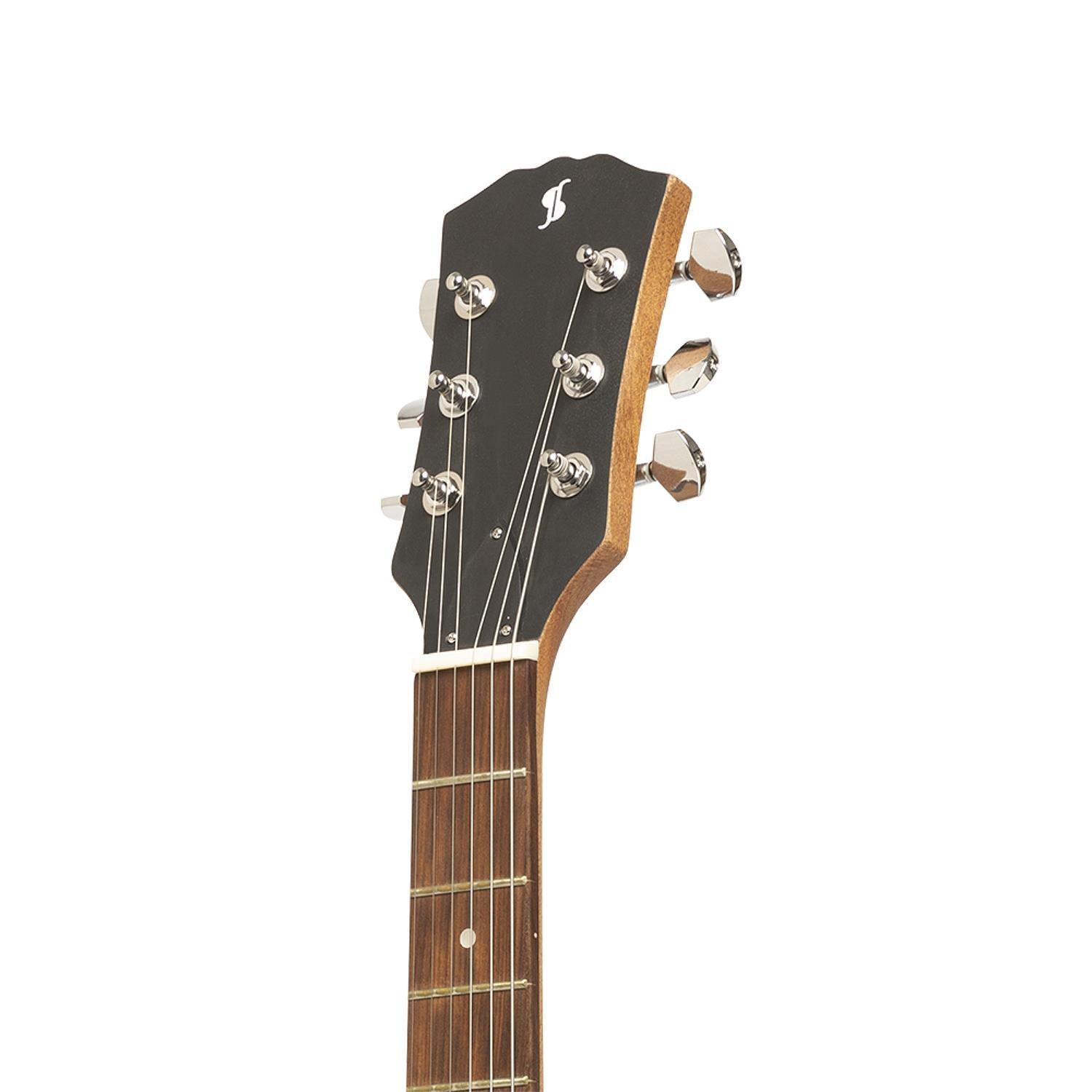 Stagg SEL-HB90 BLK LH Black Standard Mahogany Electric Guitar - DY Pro Audio