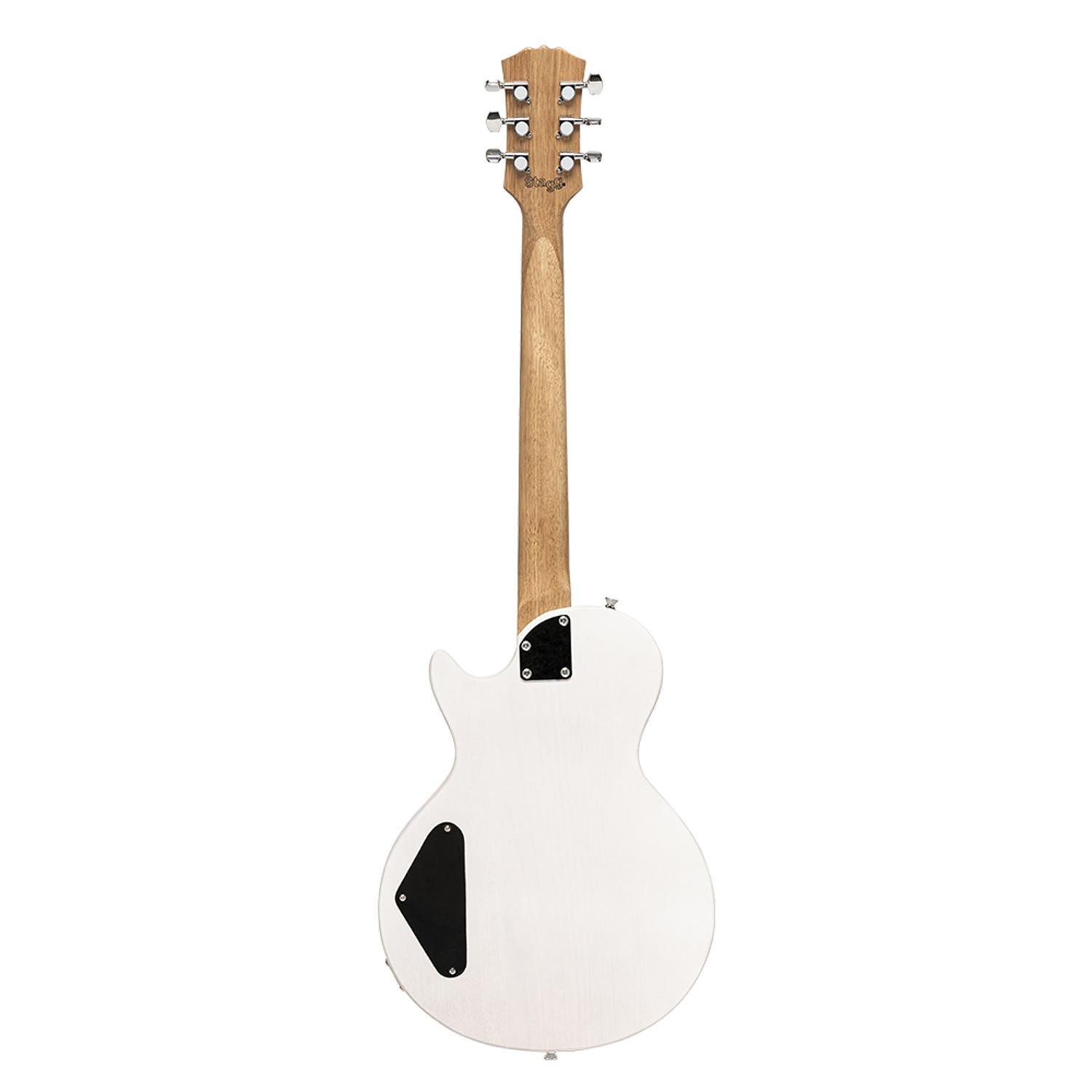 Stagg SEL-HB90 WHB White Standard Mahogany Electric Guitar - DY Pro Audio