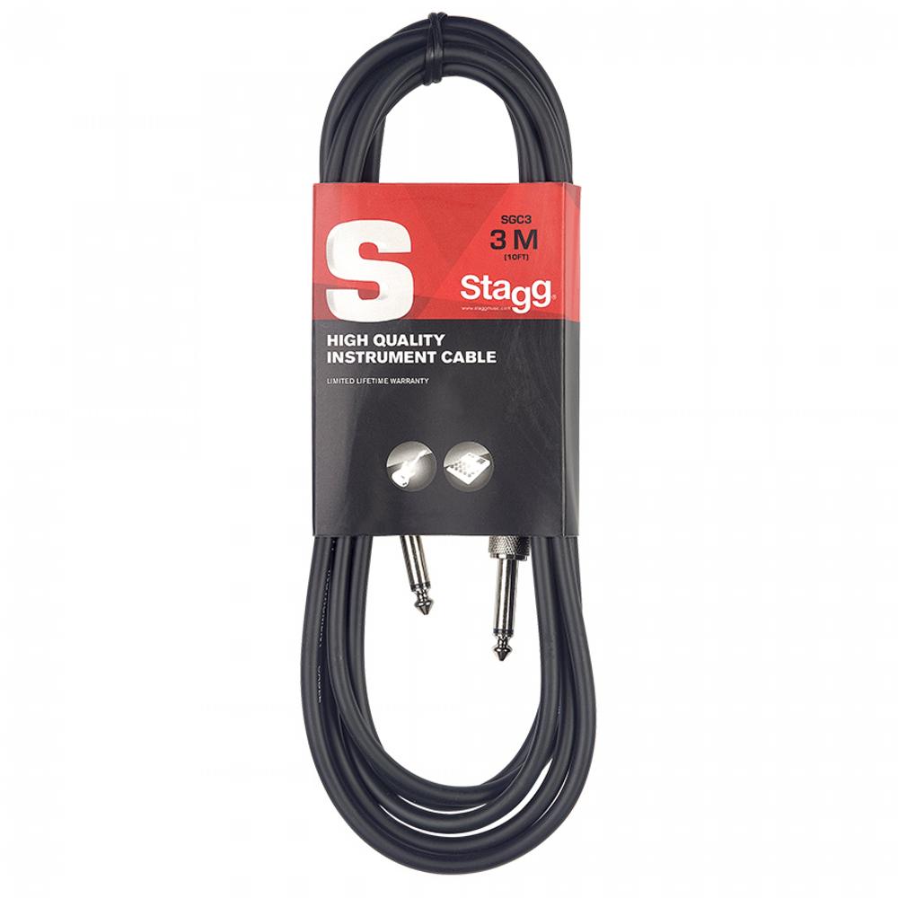 Stagg SGC3 Straight to Straight Jack Lead 3m - DY Pro Audio